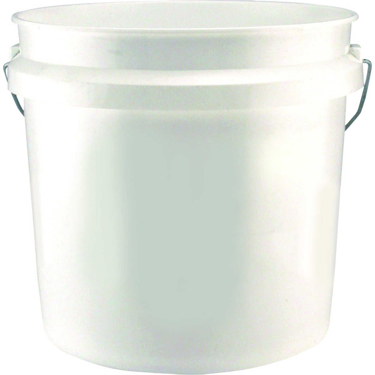 1 Gal White Plastic Pail Image 1