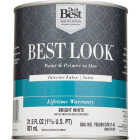 Best Look Latex Premium Paint & Primer In One Satin Interior Wall Paint, Bright White, 1 Qt. Image 2