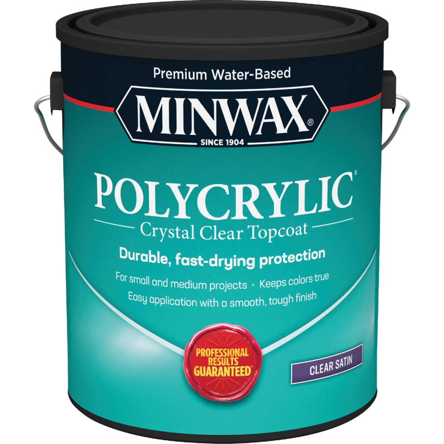 Minwax Polycrylic 1 Gal. Satin Water Based Protective Finish Image 1