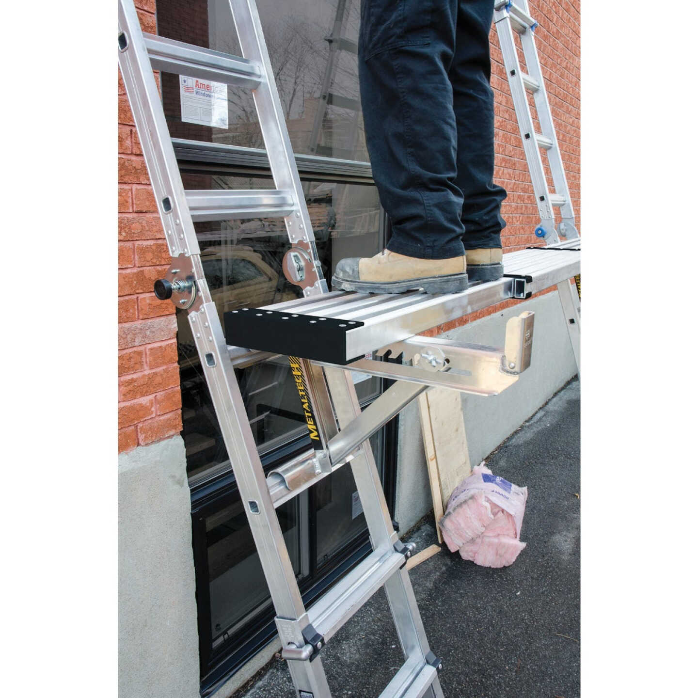MetalTech 8 Ft. to 13 Ft. Aluminum Telescopic Work Scaffold Plank Image 4