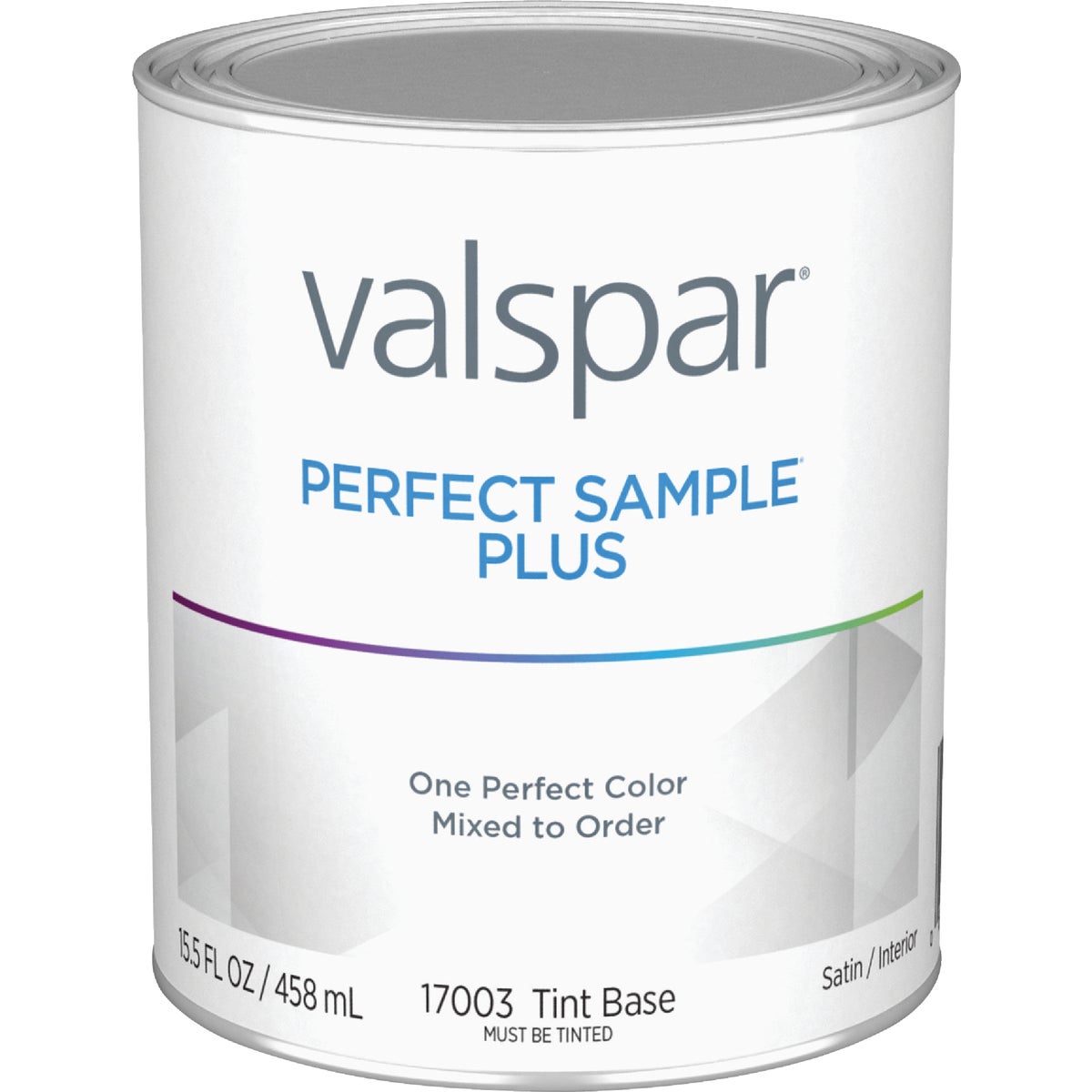 Valspar Perfect Sample Plus Latex Satin Interior Paint Sample, Tint Base