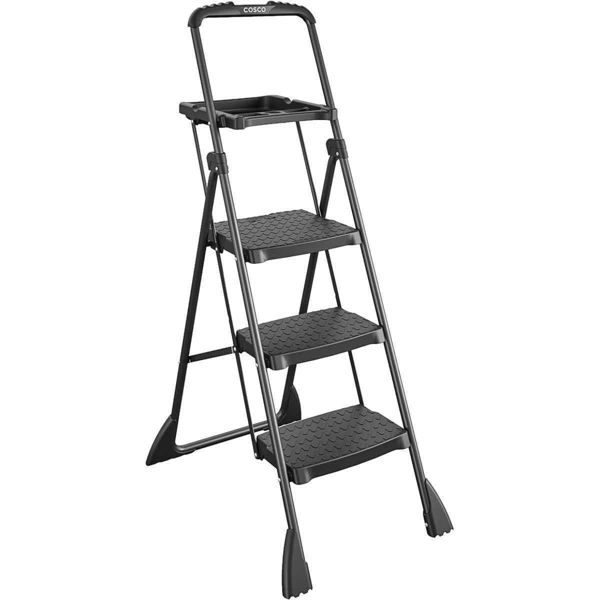Cosco 9 Ft. Reach Max Workplatform 5 Ft. Black Platform Ladder Type I, 250 Lb.