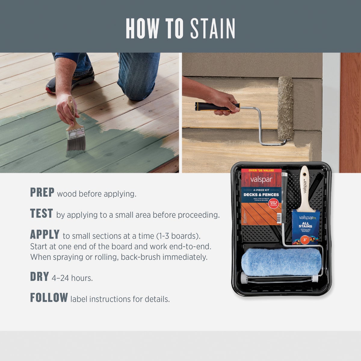 Valspar Semi Transparent Deck Stain, Cedar Natural Tone, 1 Gal. Image 8