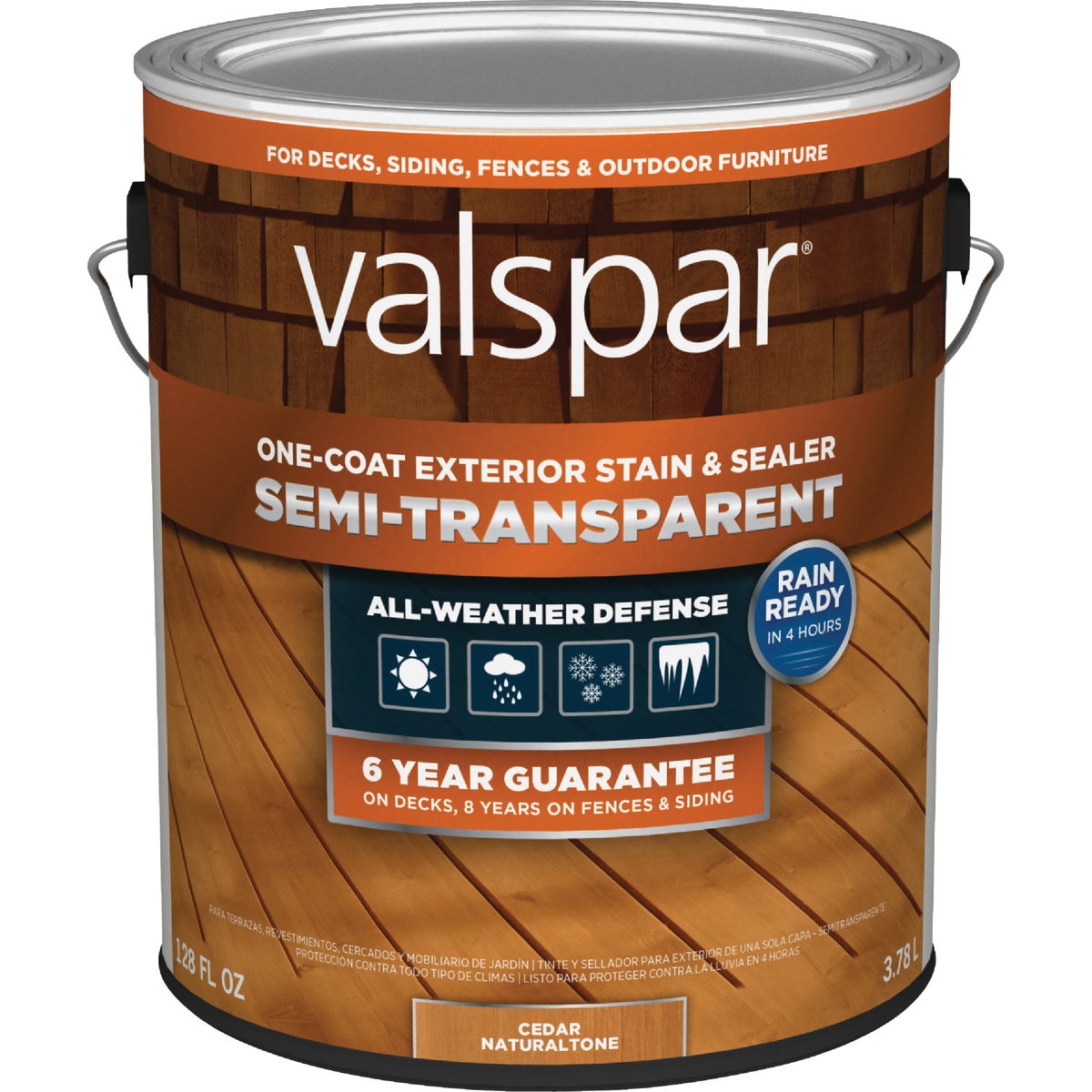 Valspar Semi Transparent Deck Stain, Cedar Natural Tone, 1 Gal. Image 12