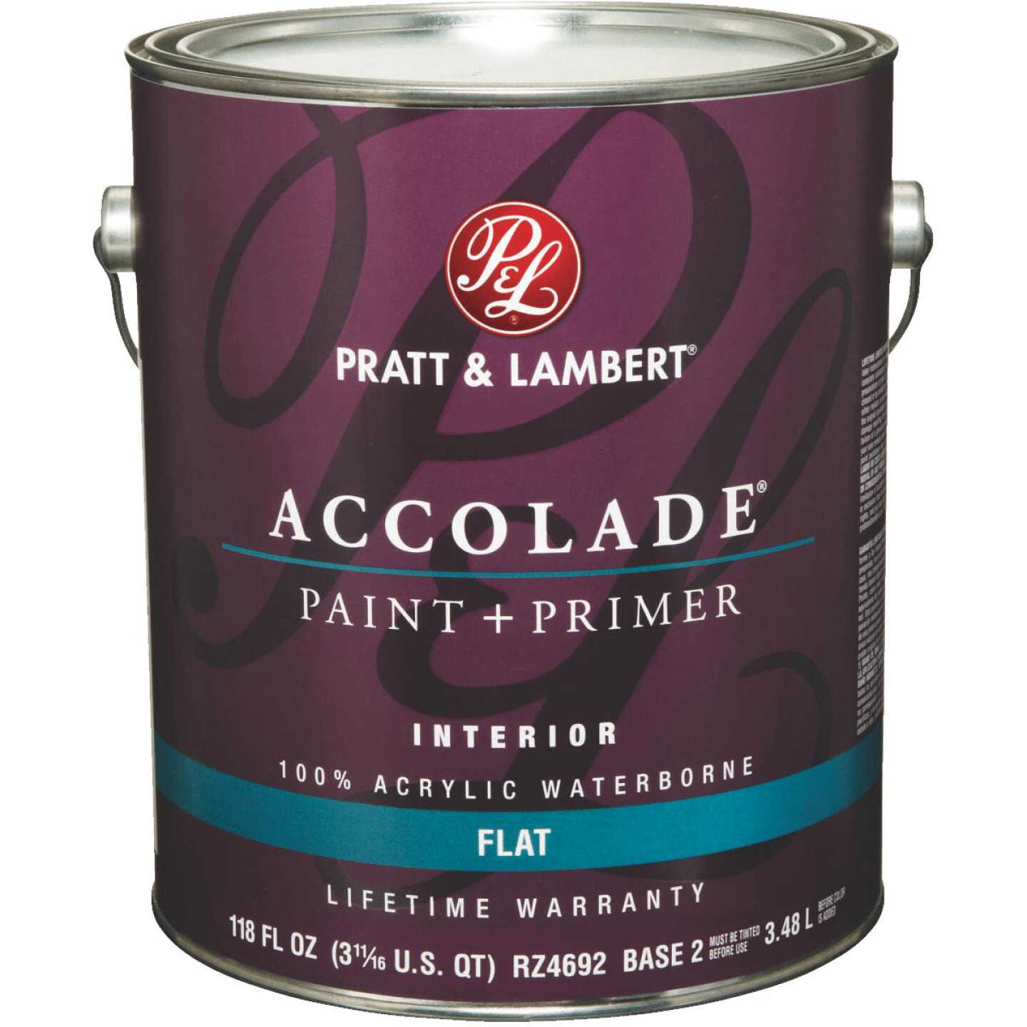 Pratt & Lambert Accolade 100% Acrylic Paint & Primer Flat Interior Wall Paint, Base 2, 1 Gal. Image 1