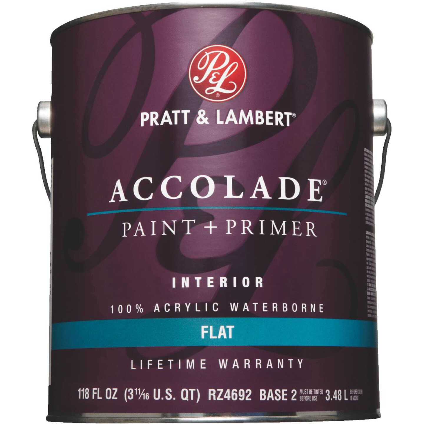 Pratt & Lambert Accolade 100% Acrylic Paint & Primer Flat Interior Wall Paint, Base 2, 1 Gal. Image 2