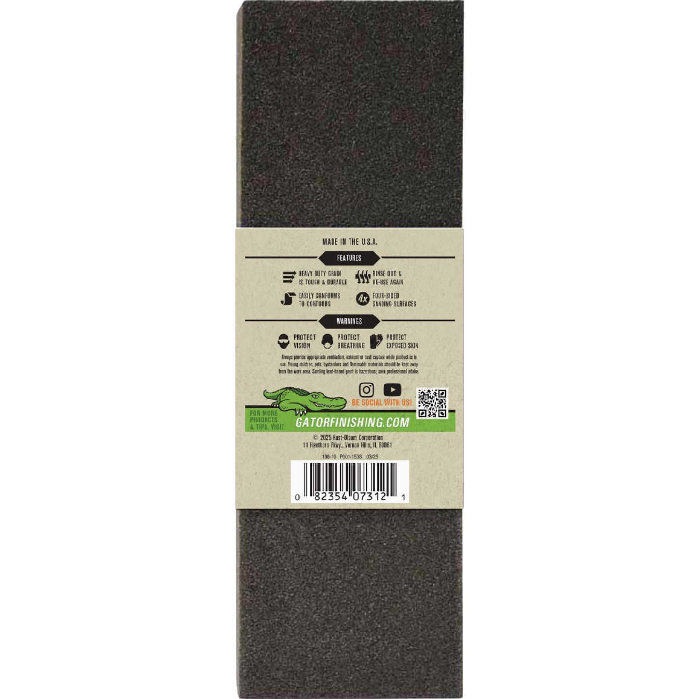 Gator Large Fine/Medium Grit Drywall Sanding Sponge Image 1