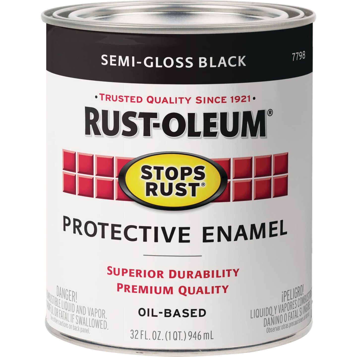 Rust-Oleum Stops Rust Oil Based Semi-Gloss Protective Rust Control Enamel, Black, 1 Qt. Image 7