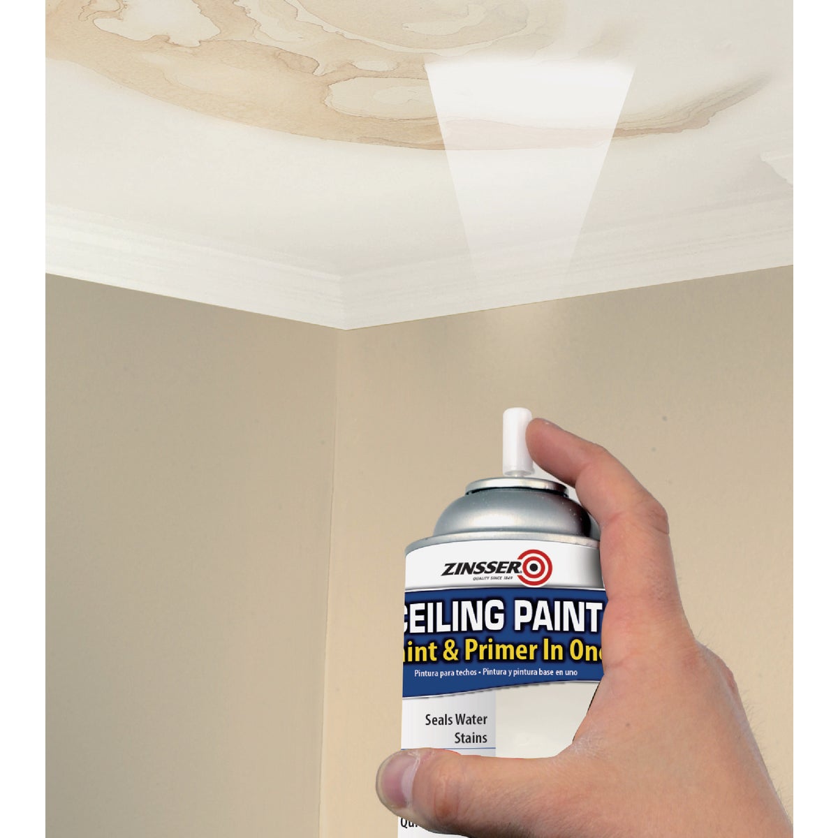 Zinsser 13 Oz. Bright White Ceiling Paint and Primer Spray Image 2
