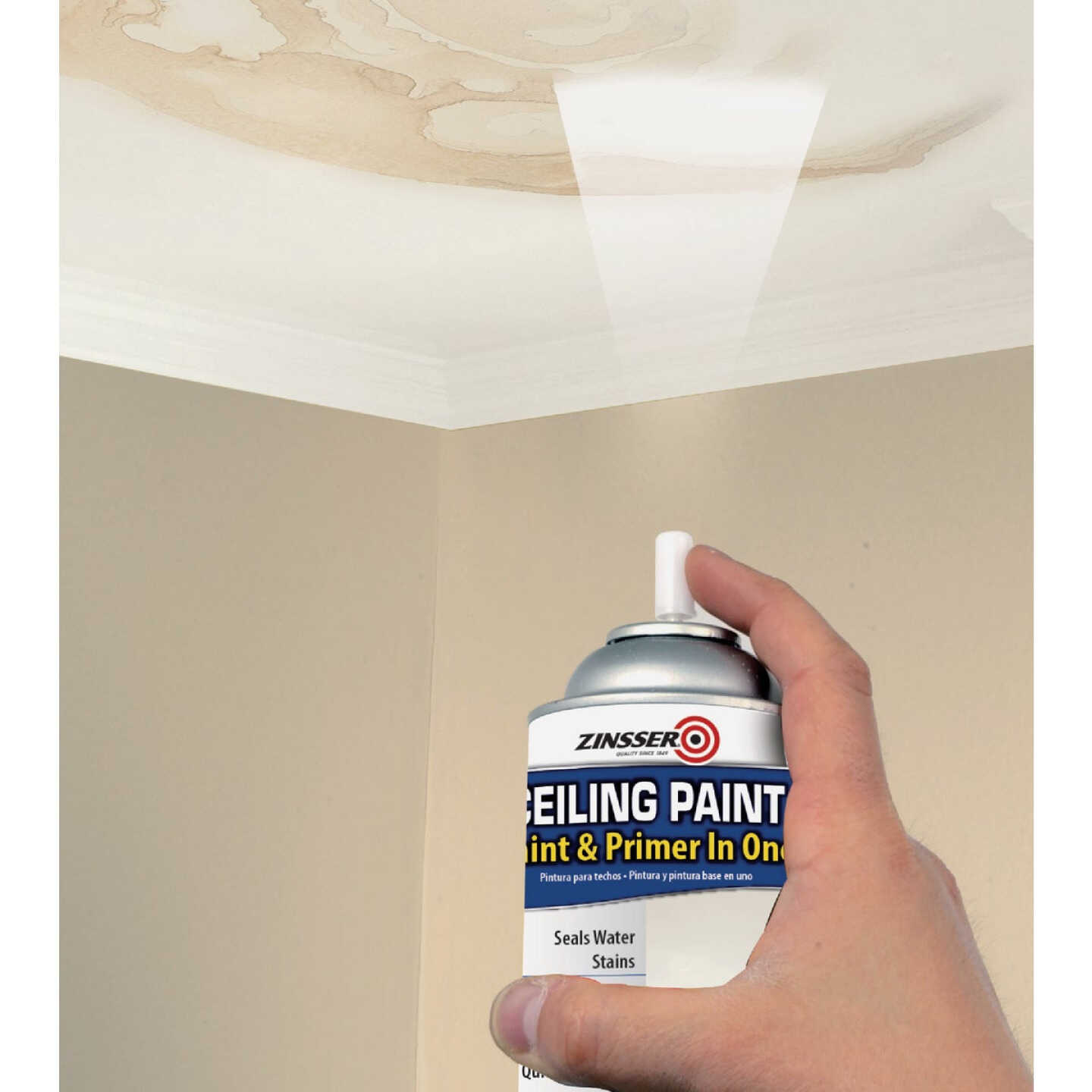 Zinsser 13 Oz. Bright White Ceiling Paint and Primer Spray Image 2