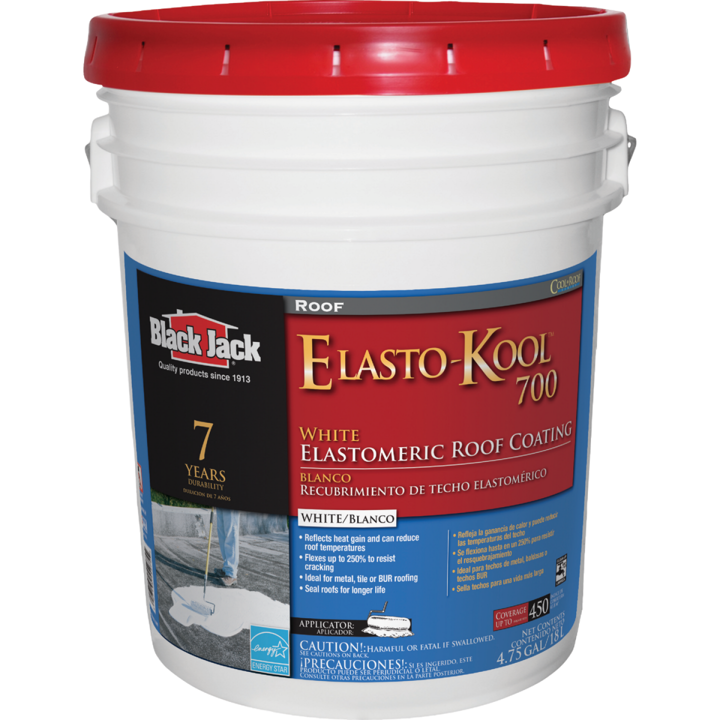 Black Jack Elasto-Kool 700 5 Gal. 7-Year White Siliconized Elastomeric Coating Image 1