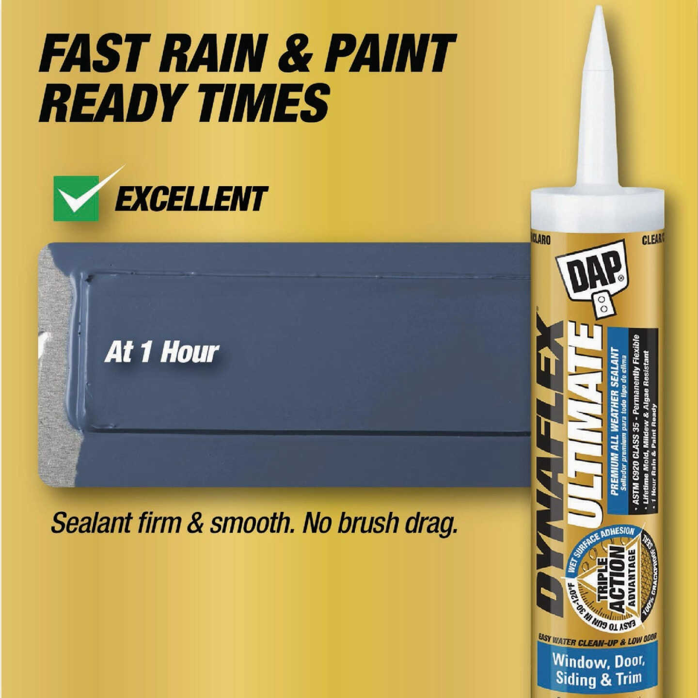 DAP DYNAFLEX ULTIMATE 10.1 Oz. Premium All-Weather Sealant, Clear Image 2