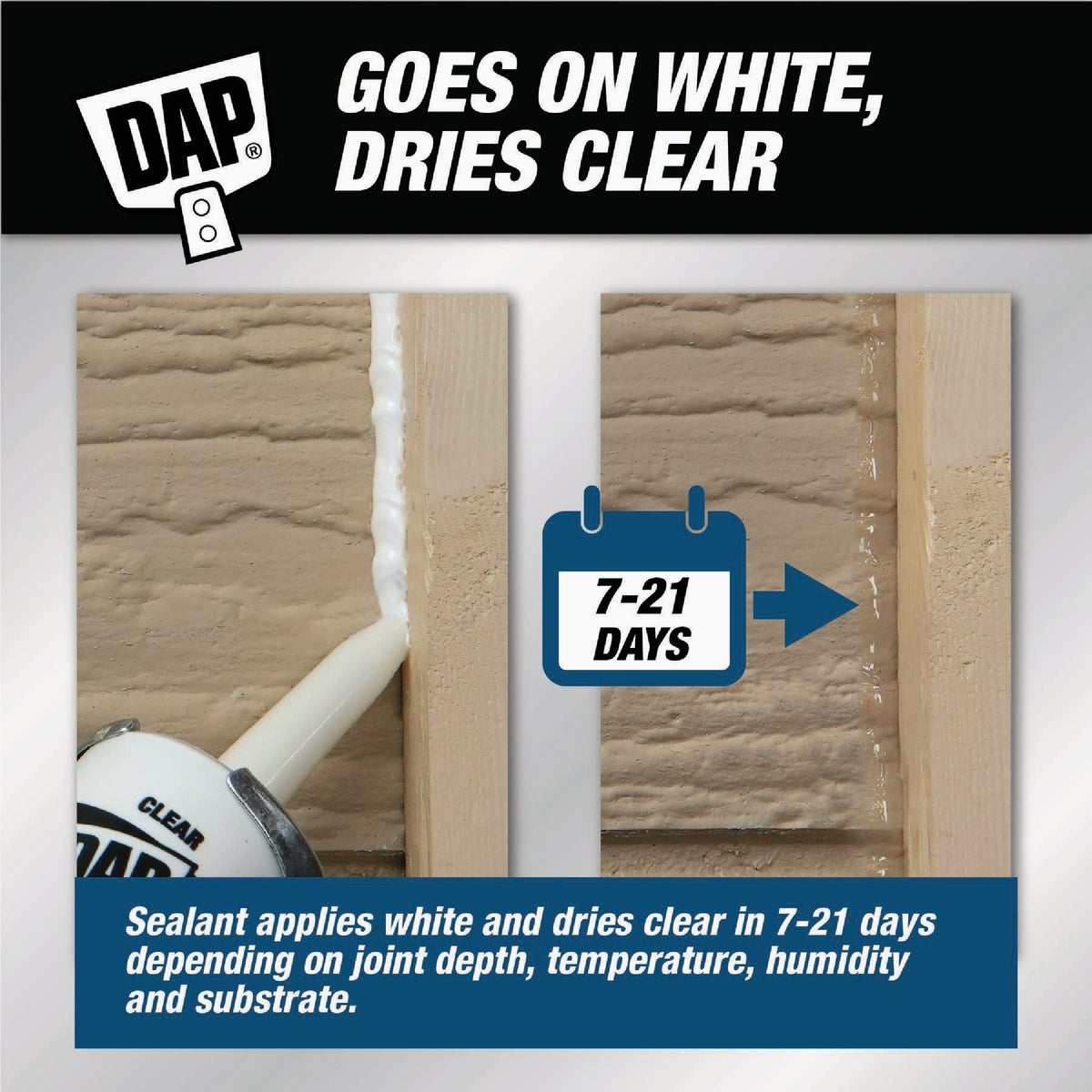 DAP DYNAFLEX ULTIMATE 10.1 Oz. Premium All-Weather Sealant, Clear Image 3