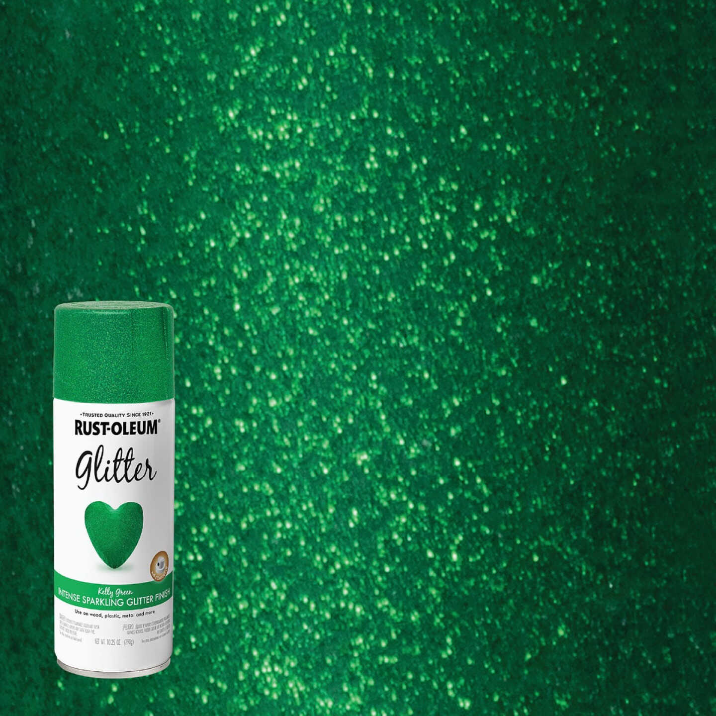 Rust-Oleum 10.25 Oz. Kelly Green Glitter Spray Paint Image 1