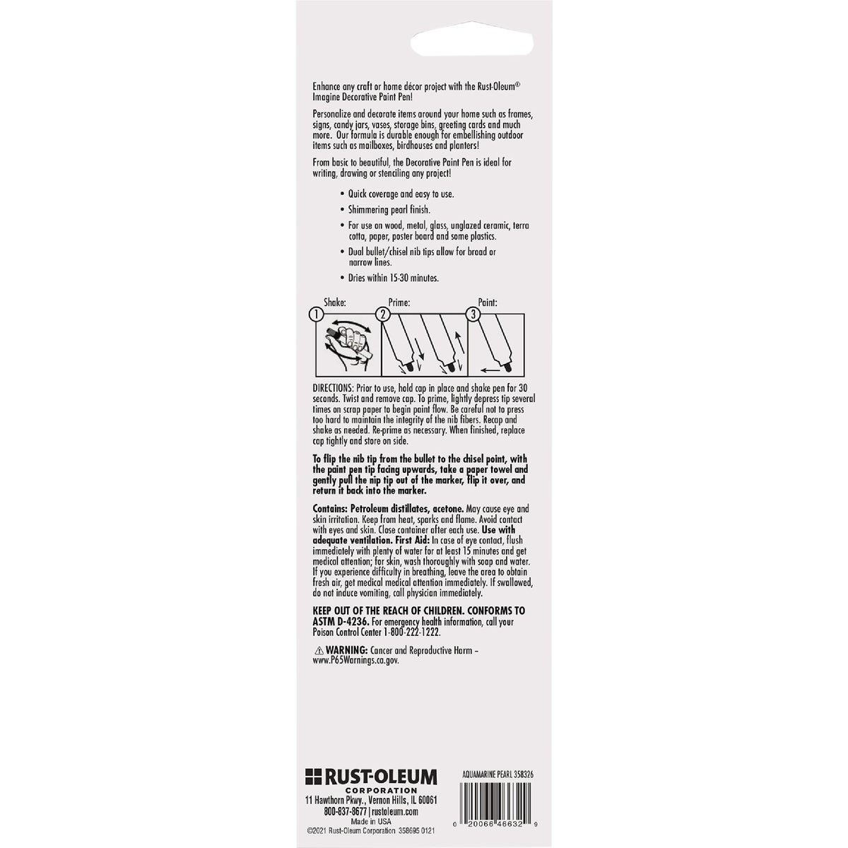 Rust-Oleum Imagine Aquamarine Pearl Decorative Paint Pen Image 3