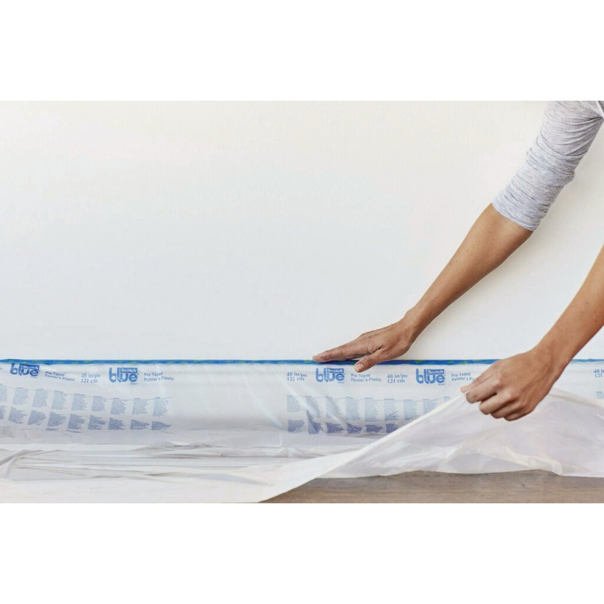 Scotch Blue 48 In. x 30 Yd. Pre-taped Painter's Tape and Plastic Image 3