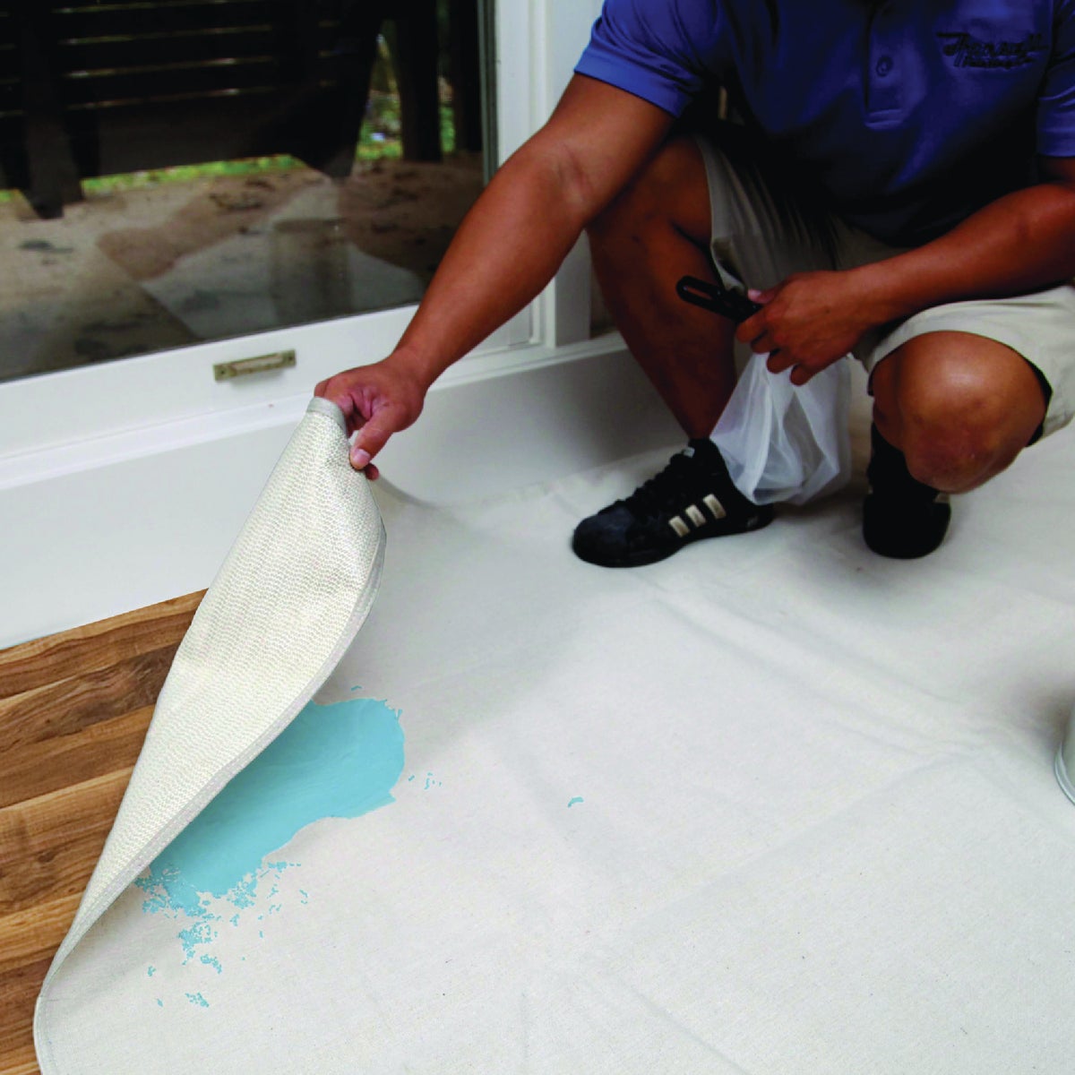 Trimaco Stay Put Canvas Plus 6 Ft. x 8 Ft. Dropcloth Image 4