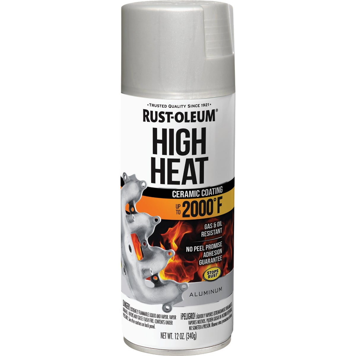 Rust-Oleum Stops Rust Flat Aluminum 12 Oz. High Heat Spray Paint Image 7