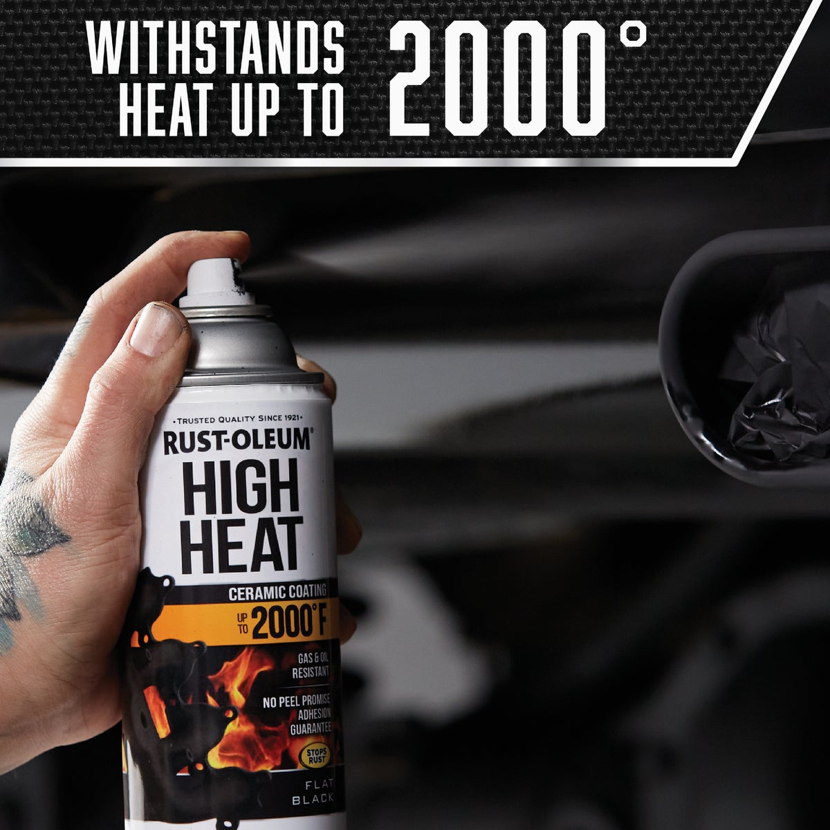 Rust-Oleum Stops Rust Flat Aluminum 12 Oz. High Heat Spray Paint Image 3