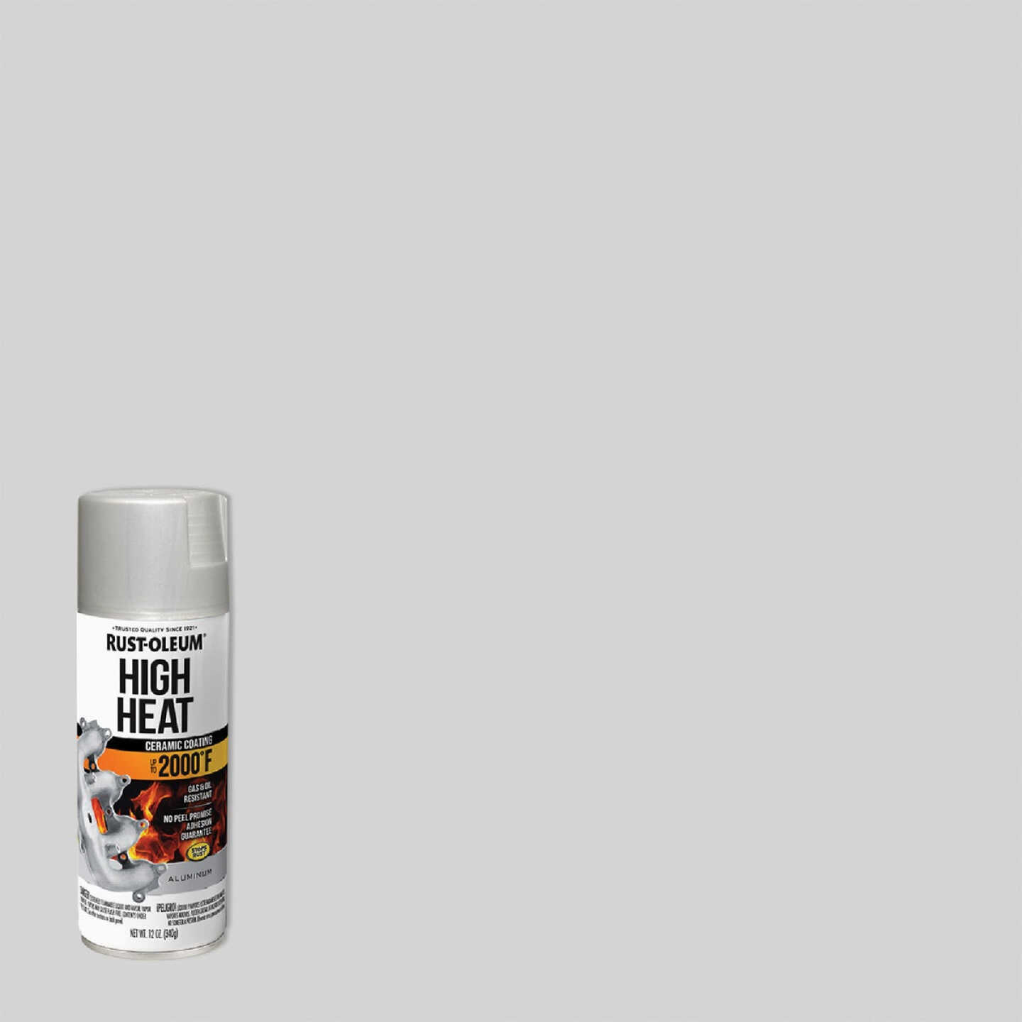 Rust-Oleum Stops Rust Flat Aluminum 12 Oz. High Heat Spray Paint Image 1