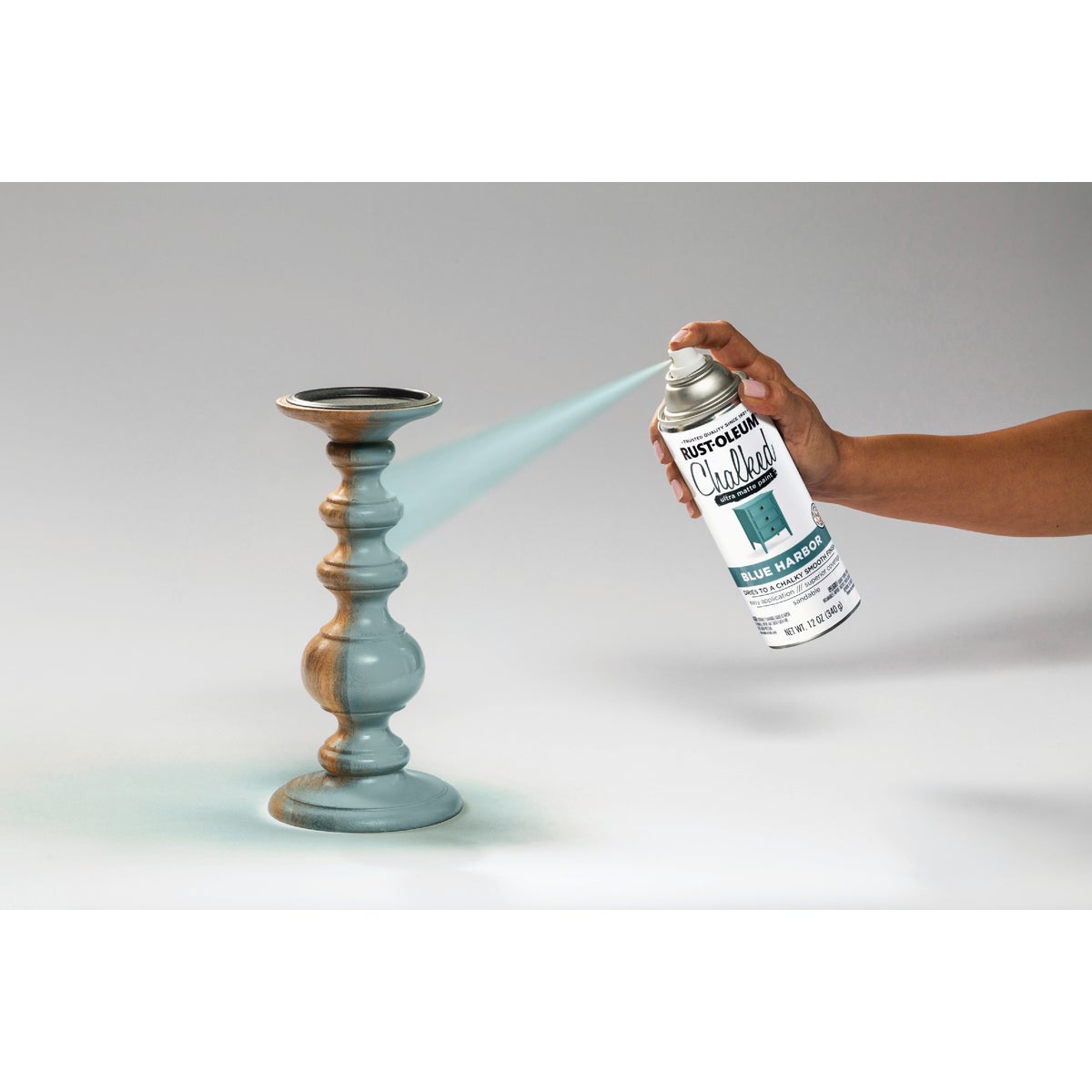 Rust-Oleum Chalked 12 Oz. Ultra Matte Spray Paint, Blue Harbor Image 5
