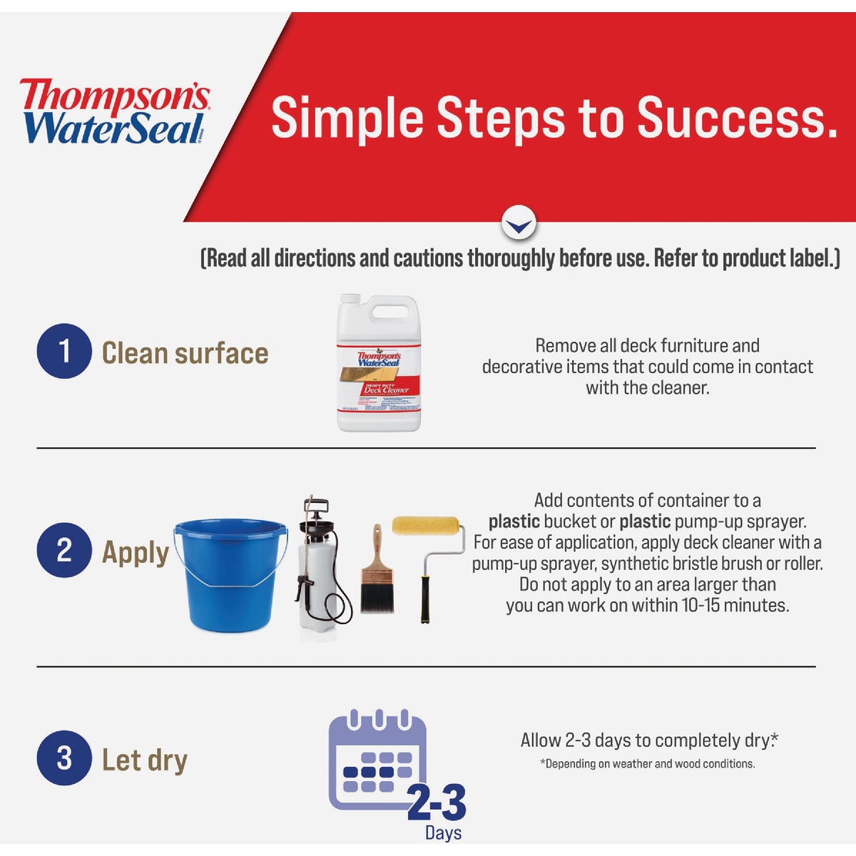 Thompson's WaterSeal 1 Gal. Heavy-Duty Deck Cleaner Image 2