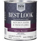 Best Look Latex Paint & Primer In One Kitchen Bath & Trim Enamel Gloss Interior Wall Paint, White-Pastel Base, 1 Qt. Image 1