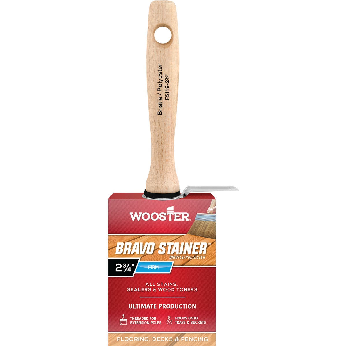 Wooster Bravo Stainer 2-3/4 In. Bristle Brush