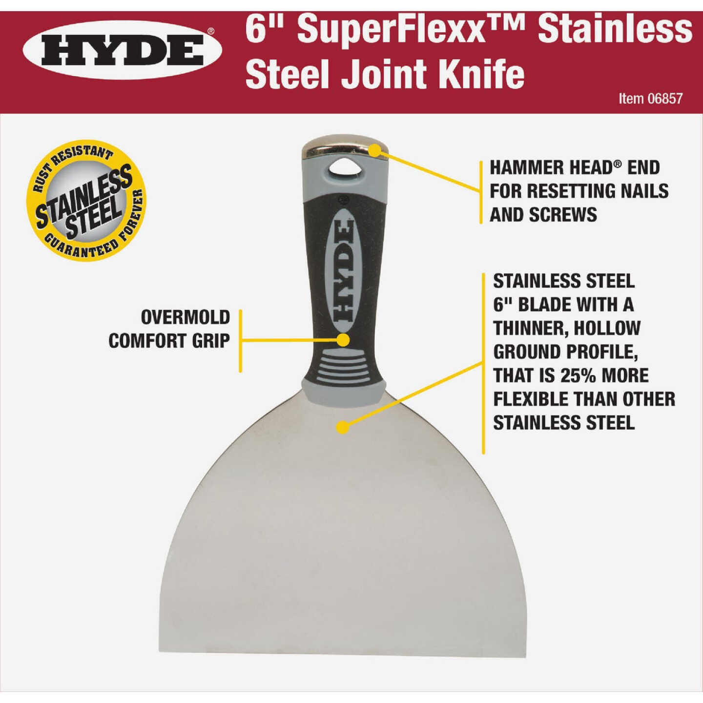 Hyde 6 In. SuperFlexx Stainless Steel Joint Knives Image 2