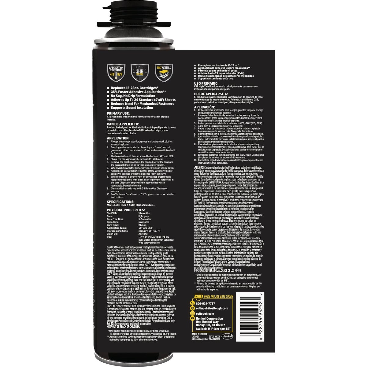 OSI F38 21.1 Oz. High Yield Drywall Foam Adhesive Image 5