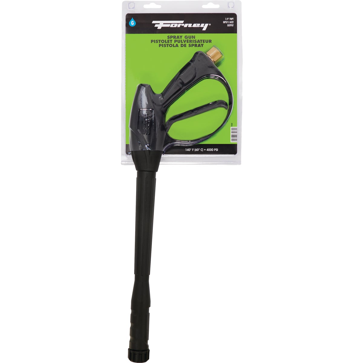 Forney Pressure Washer Spray Gun, 1/4 in FNPT x M22 by 1.5 Image 2