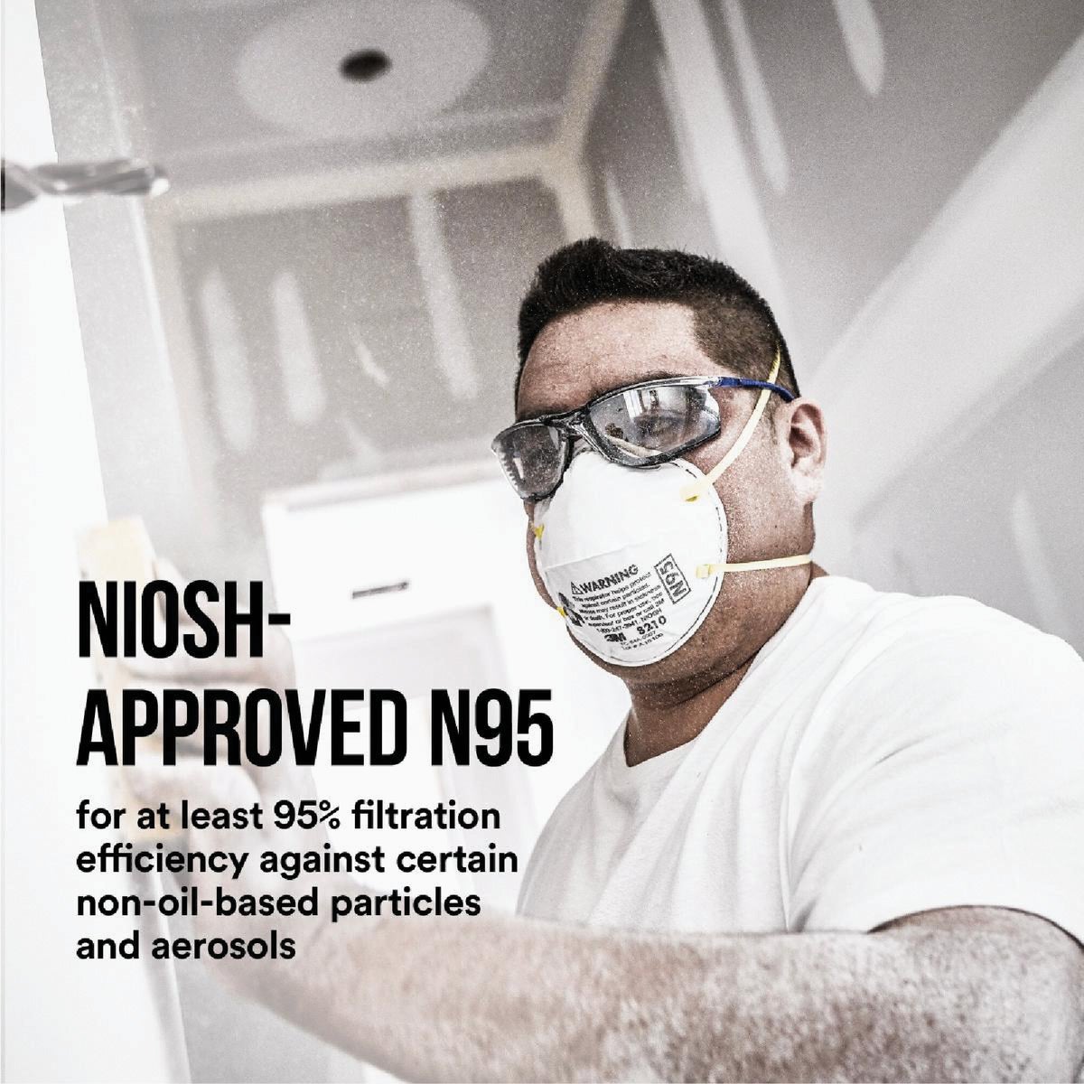 3M N95 Performance Particulate Respirator for Paint Prep (20-Pack) Image 6