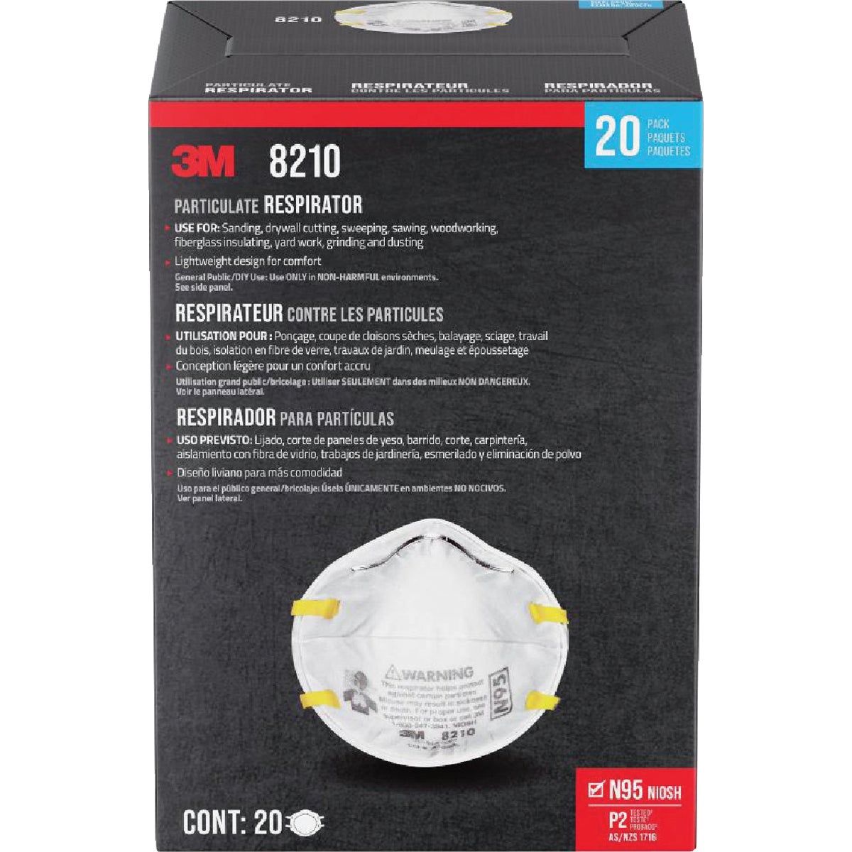 3M N95 Performance Particulate Respirator for Paint Prep (20-Pack)