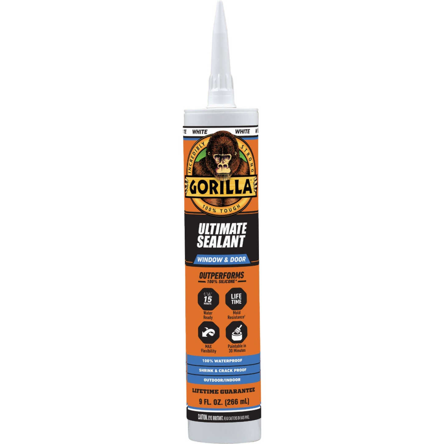 Gorilla 9 Oz. Ultimate Window & Door Sealant Cartridge, White Image 1