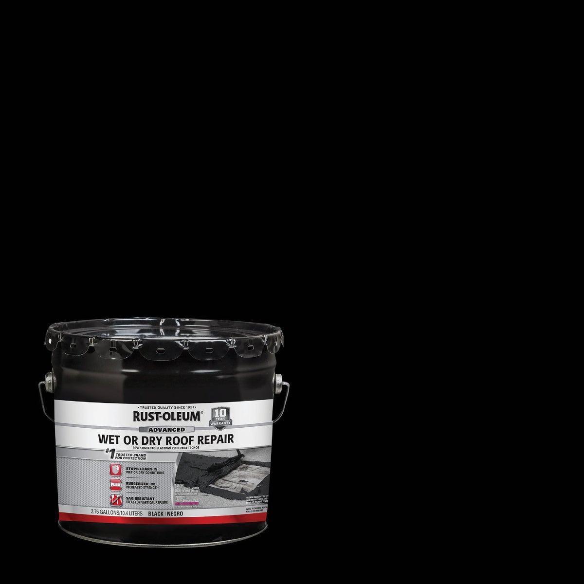 Rust-Oleum 2.75 Gal. Black Advanced Wet or Dry Roof Repair
