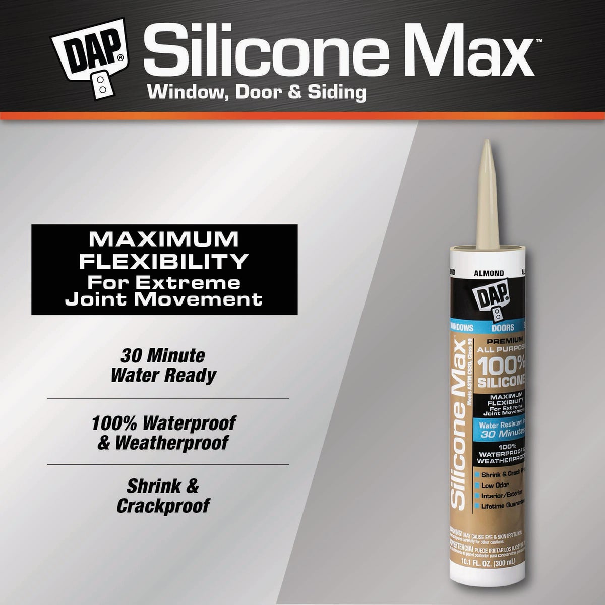 Dap 10.1 Oz. Almond Silicone Max Premium Sealant Image 2