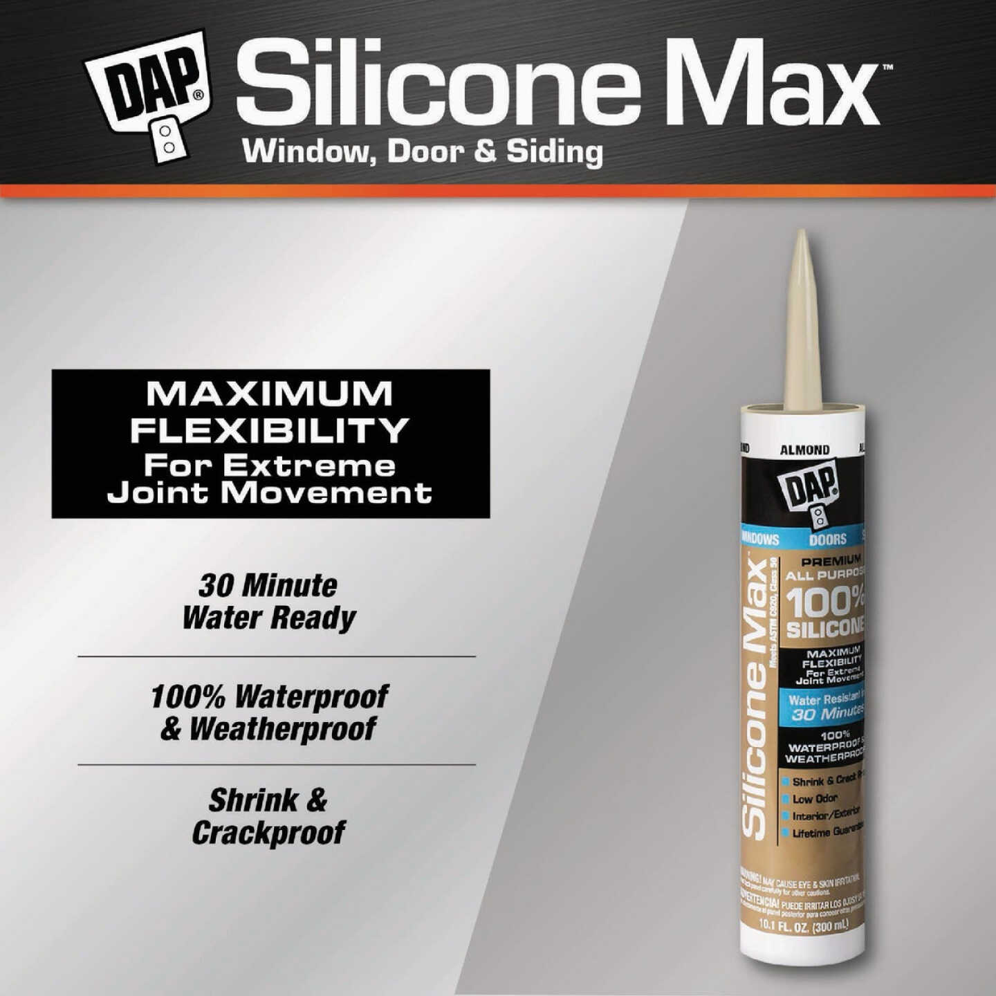 Dap 10.1 Oz. Almond Silicone Max Premium Sealant Image 2