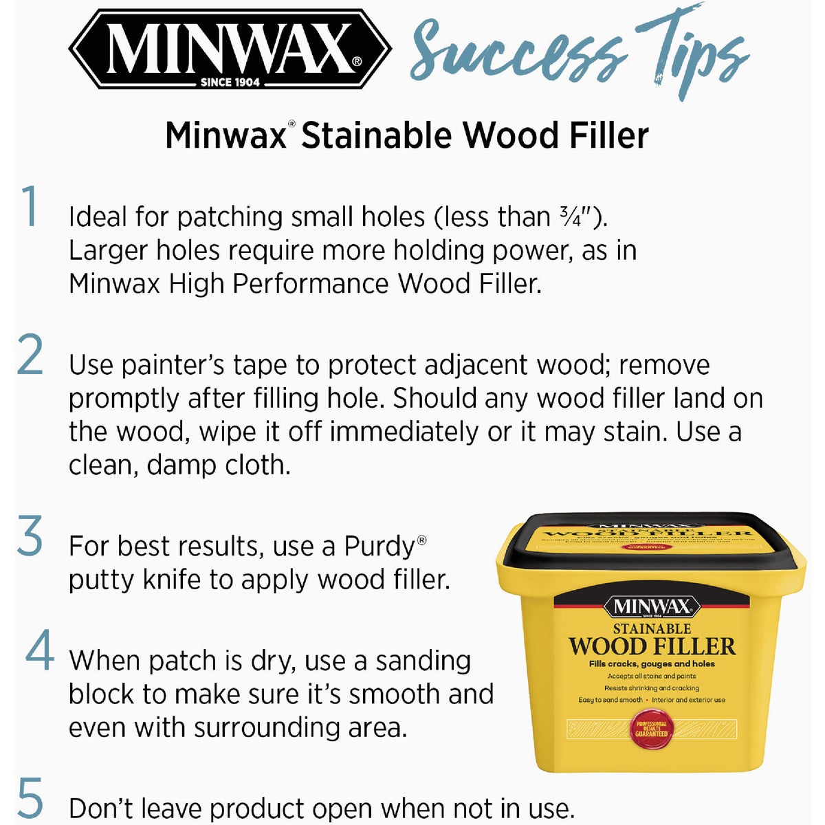 Minwax 32 Oz. Stainable Wood Filler Image 3