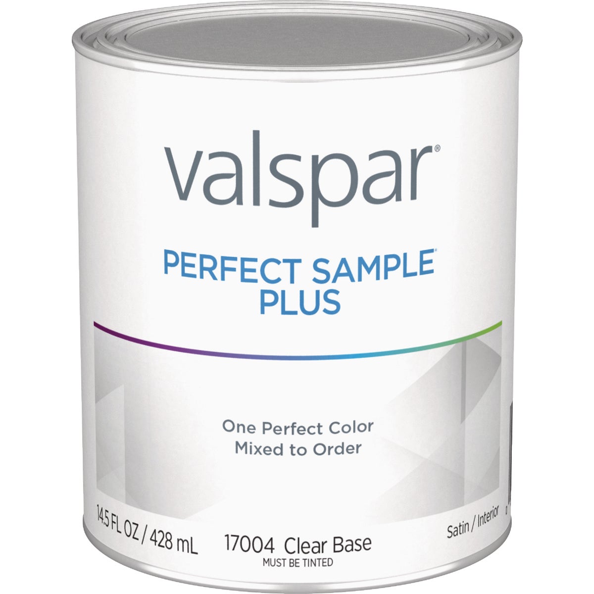 Valspar Perfect Sample Plus Latex Satin Interior Paint Sample, Clear Base