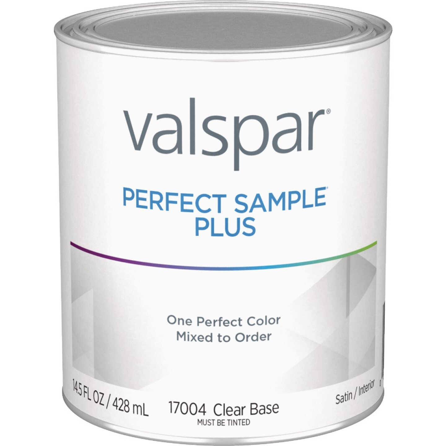 Valspar Perfect Sample Plus Latex Satin Interior Paint Sample, Clear Base Image 1