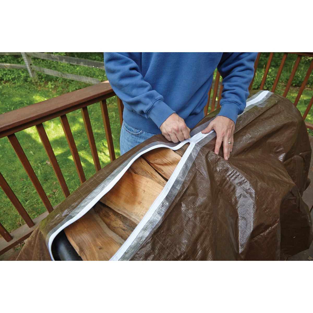 Homax Cinchtite 7 Ft. Tarp Zipper Door Image 3