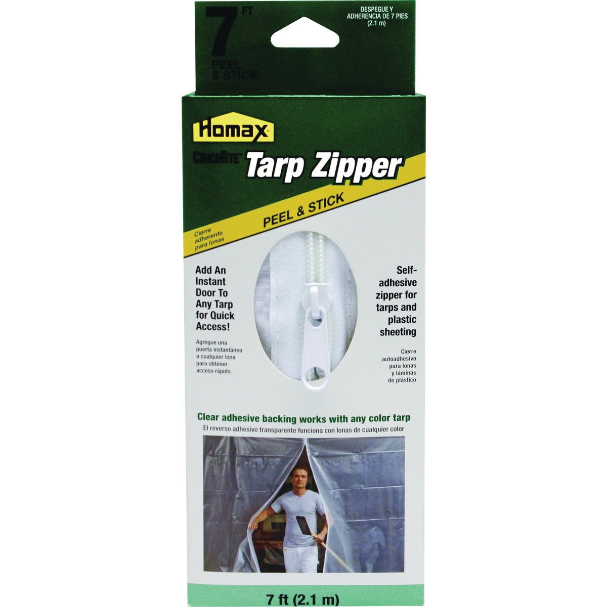 Homax Cinchtite 7 Ft. Tarp Zipper Door