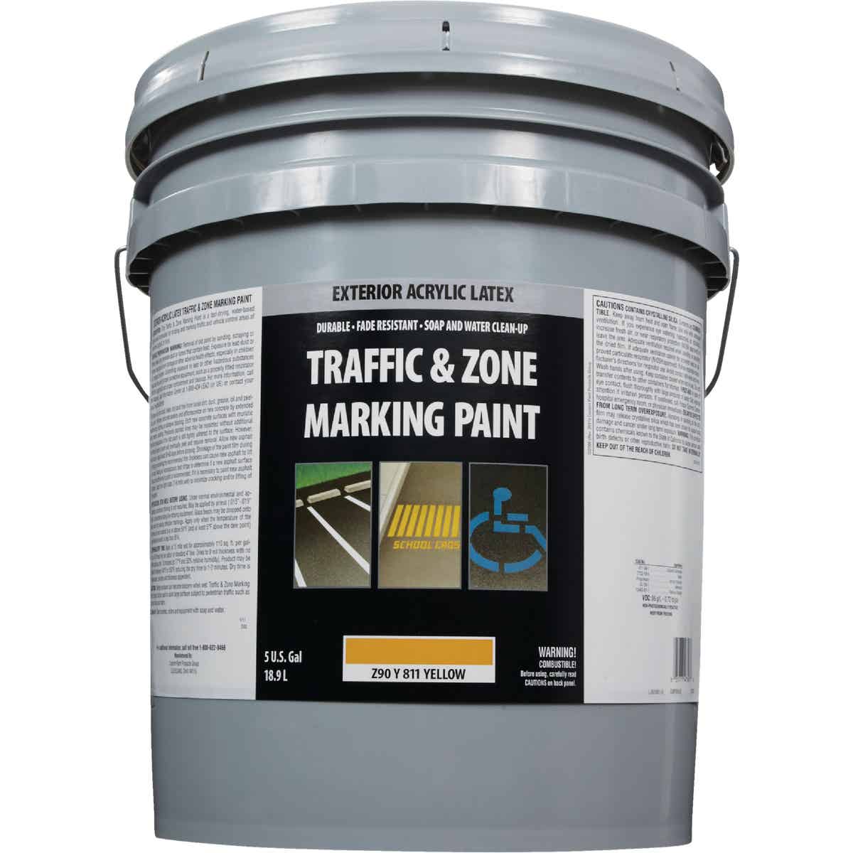 Traffic & Zone Yellow Latex 5 Gal. Traffic Paint Image 2