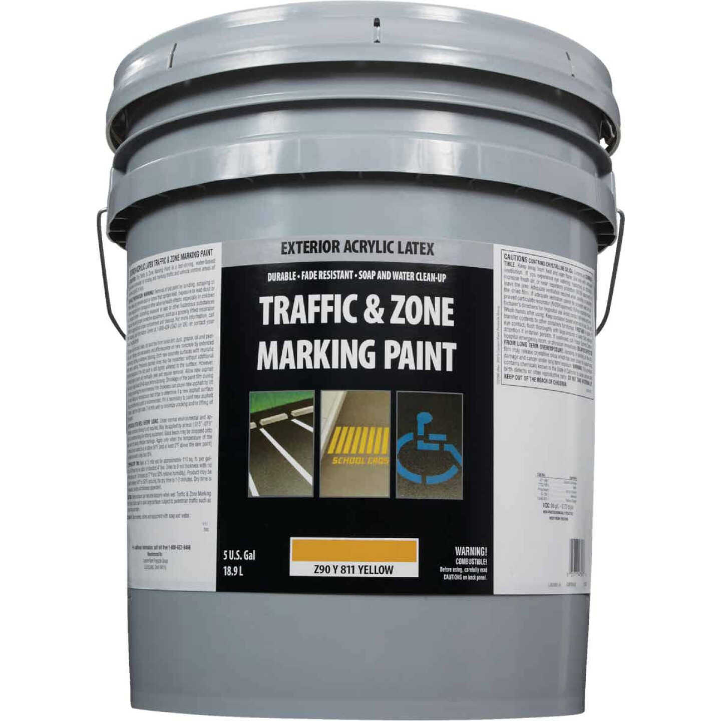 Traffic & Zone Yellow Latex 5 Gal. Traffic Paint Image 2