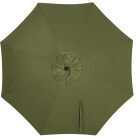 Outdoor Expressions 7.5 Ft. Pulley Heather Green Market Patio Umbrella with Chrome Plated Hardware Image 3