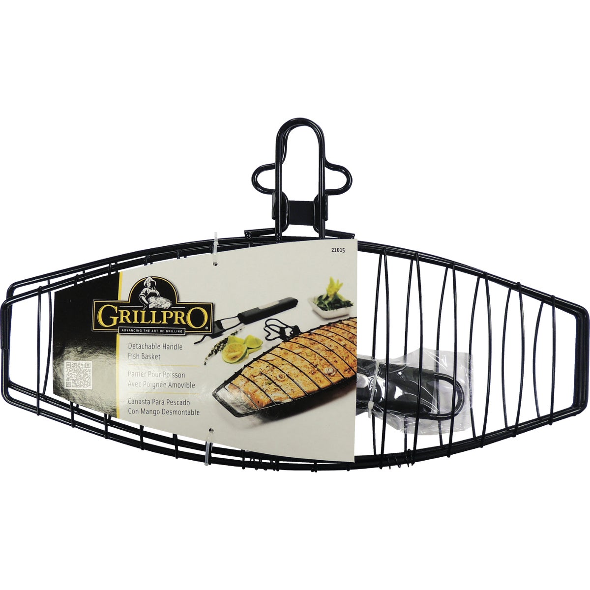 GrillPro 6.25 In. W. Steel Grill Fish Basket Image 2