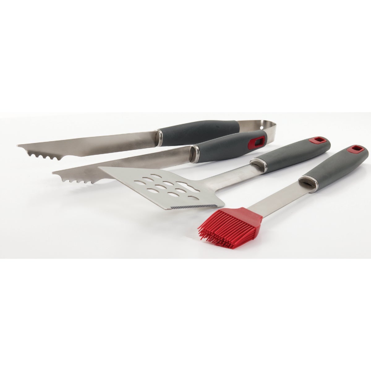 GrillPro Resin Handle Stainless Steel 3-Piece BBQ Tool Set Image 2
