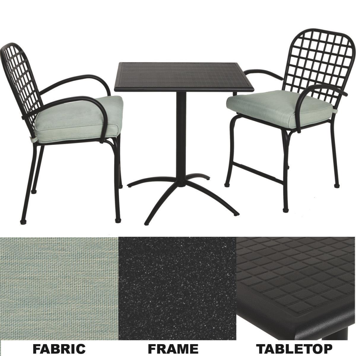 Lisbon 3-Piece Bistro Set With Seat Cushions