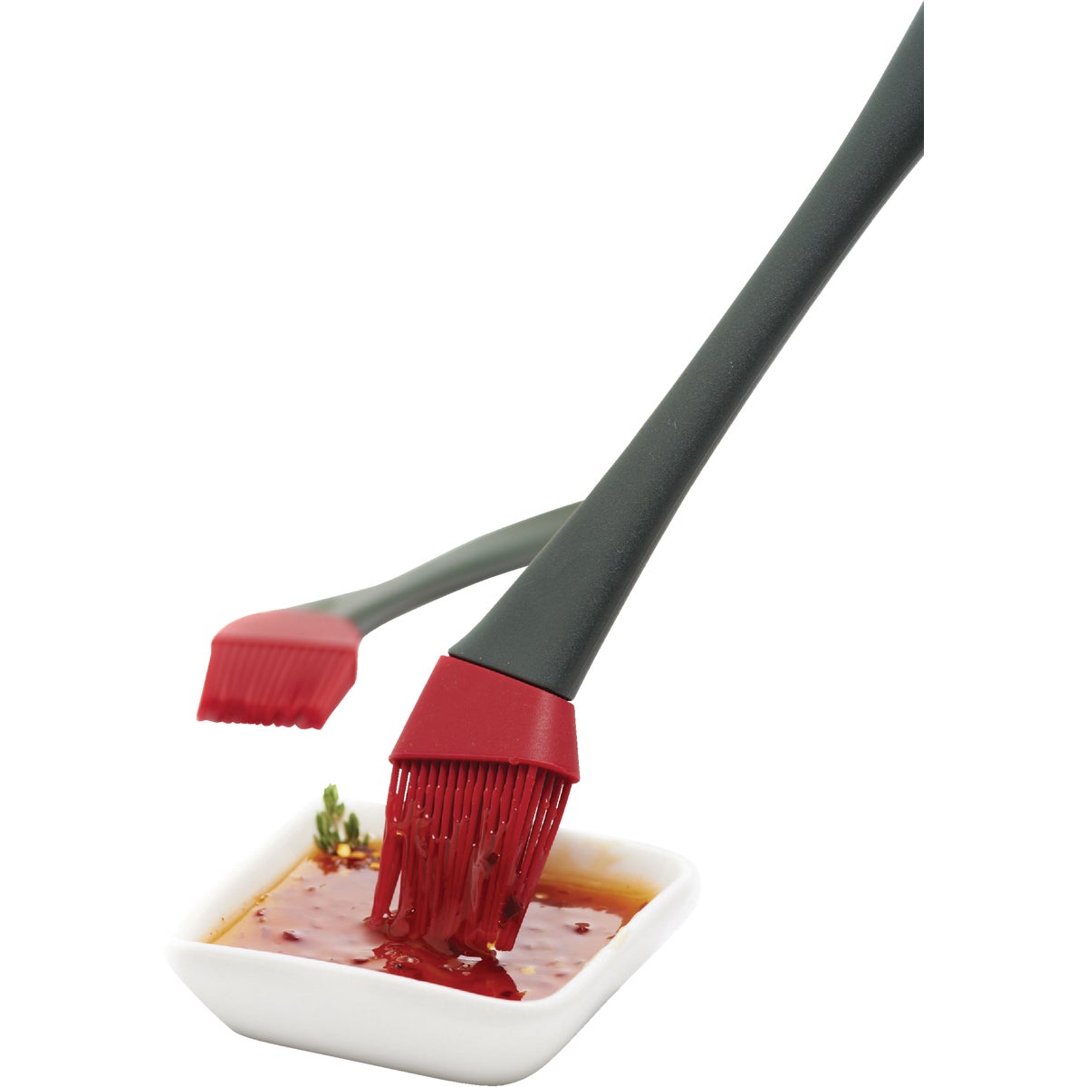 GrillPro Plastic Handle Silicone Bristles Basting Brush (2-Pack) Image 3