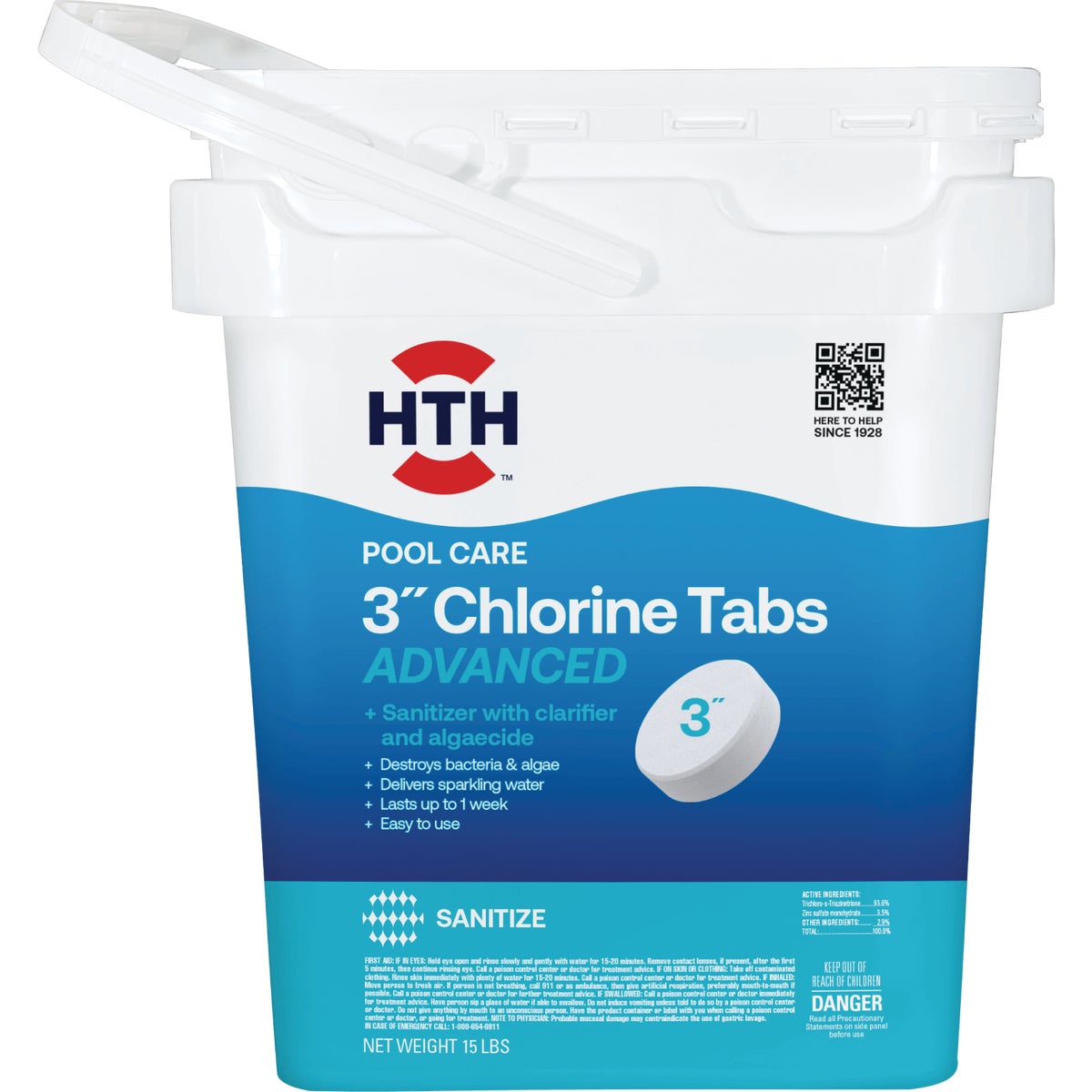 HTH Pool Care 3 In. 15 Lb. Chlorine Tabs Advanced Image 1